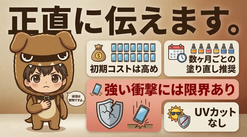 スマホまもる君デメリット・注意点