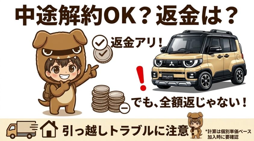 中途解約はできる?返金はある?