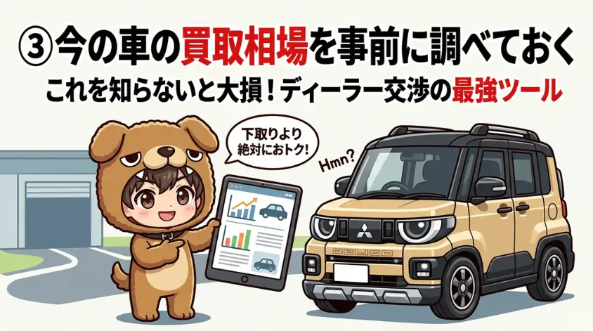 今の車の買取相場を事前に調べておく