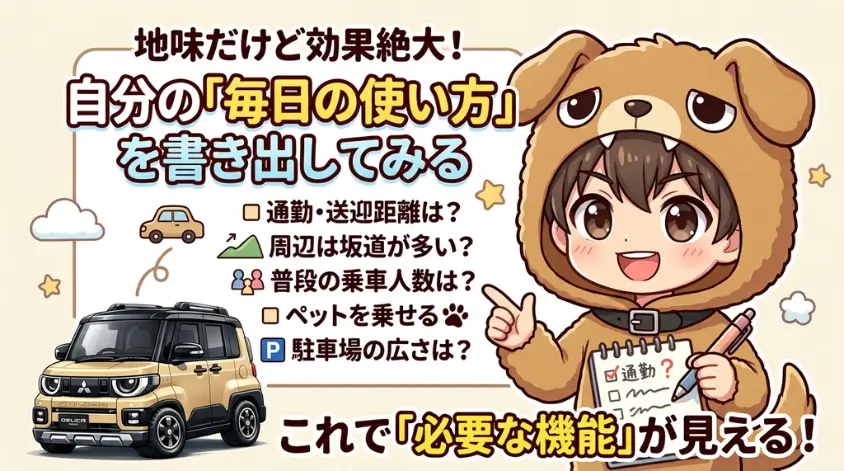 自分の「毎日の使い方」を書き出してみる