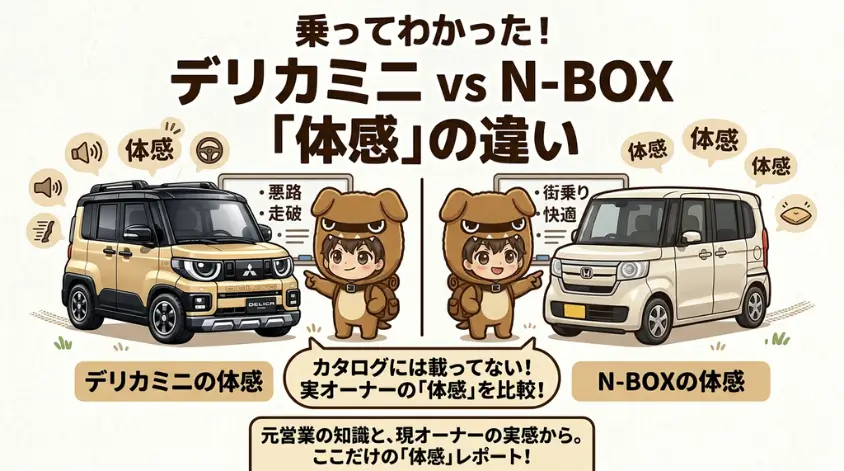 デリカミニとN-BOXの「体感」の違い