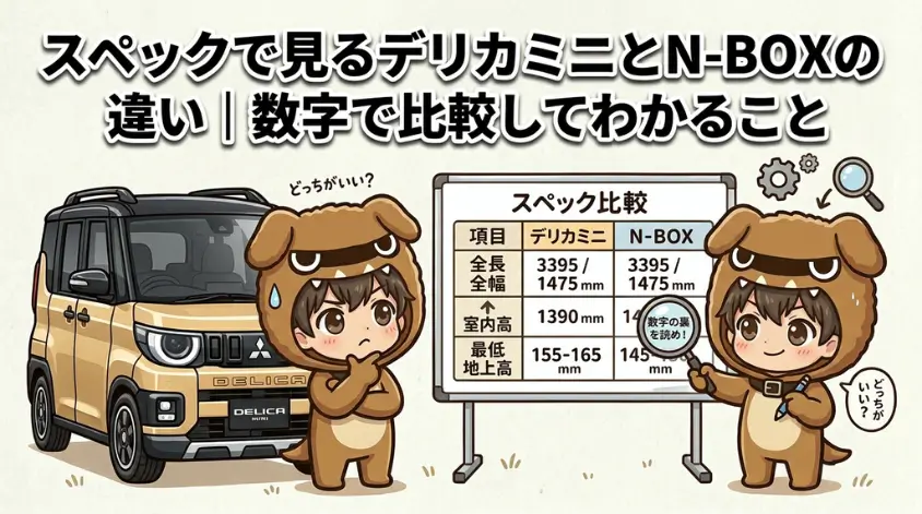 スペックで見るデリカミニとN-BOXの違い
