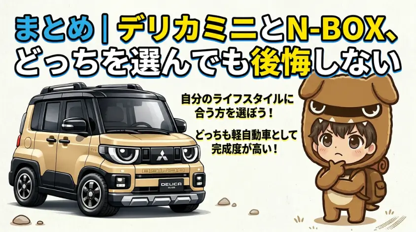 デリカミニとN-BOX、どっちを選んでも後悔しない