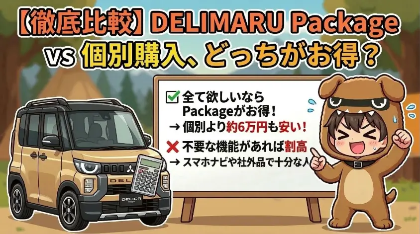 DELIMARU Packageとオプション個別購入、どっちがお得？