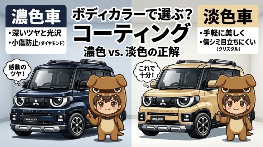 ボディカラーで変わる？濃色車と淡色車の選び方の違い