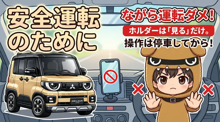 車載スマホホルダーの正しい使い方