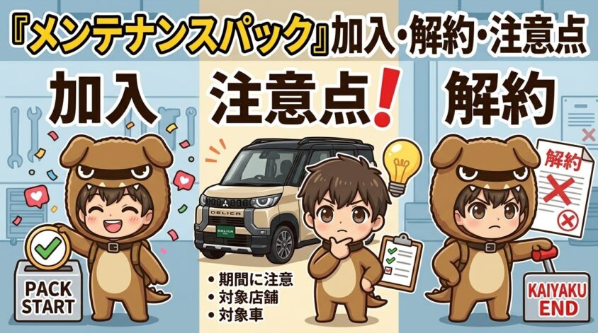 メンテナンスパックの加入方法・解約・注意点