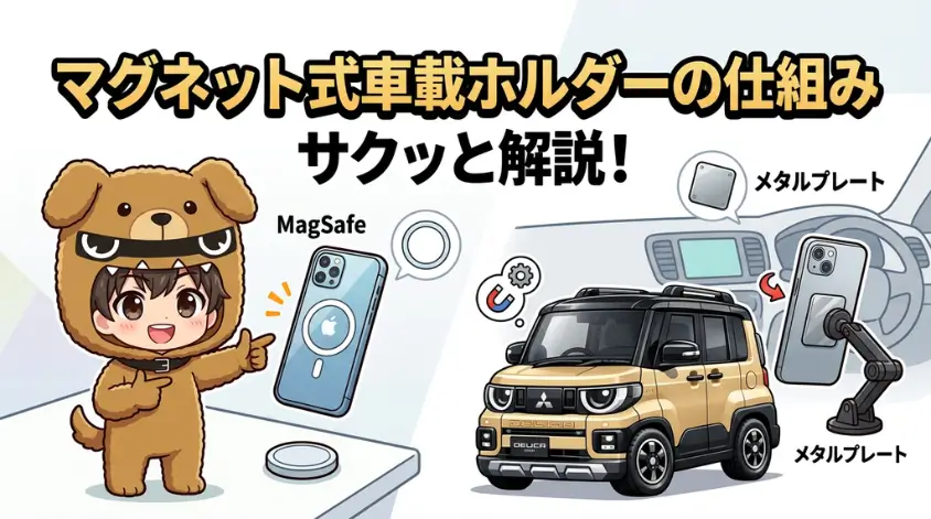 マグネット式車載スマホホルダーとは？