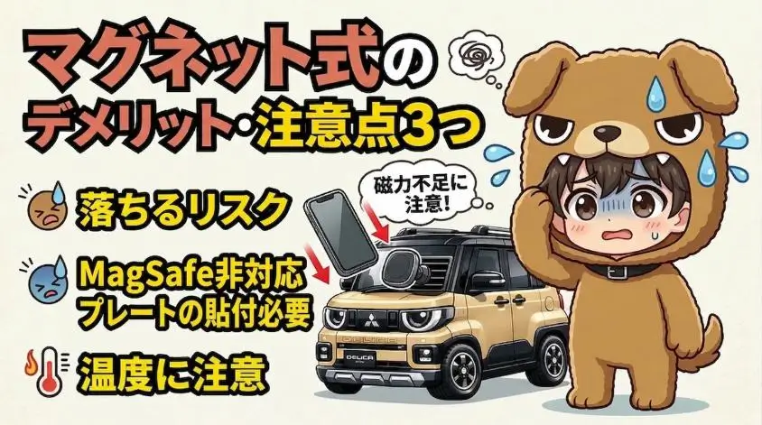 マグネット式のデメリット・注意点3つ