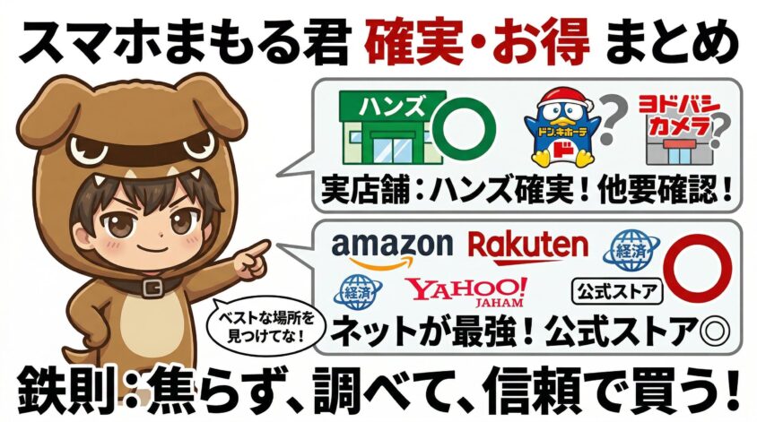 まとめ｜スマホまもる君を確実に・お得に手に入れよう