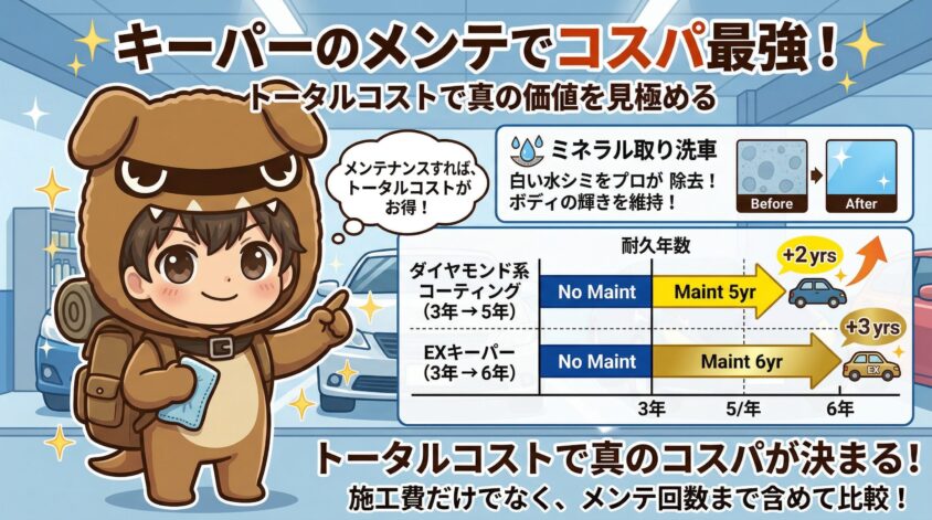 キーパーのメンテナンスメニュー