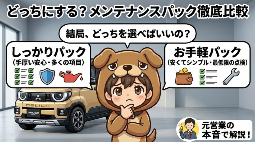 「しっかりパック」と「お手軽パック」の違い