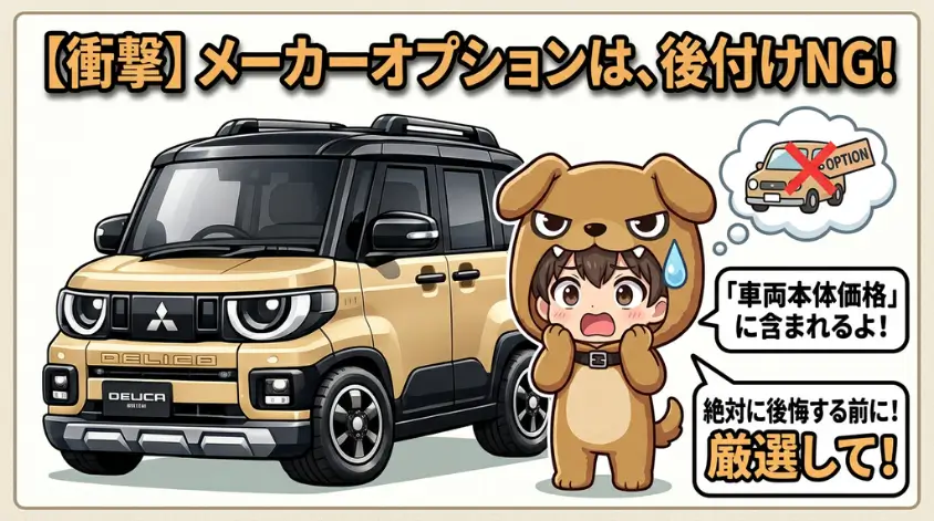 メーカーオプションの注意点