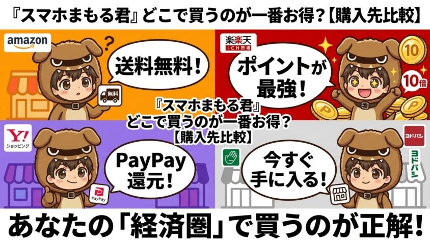 スマホまもる君はどこで買うのが一番お得？【購入先比較】