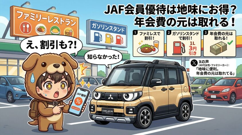 JAF会員優待は地味にお得？年会費の元は取れるのか
