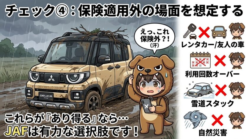 保険適用外の場面を想定する