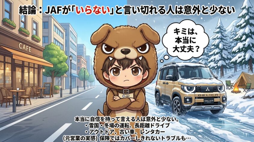 JAFが「いらない」と言い切れる人は意外と少ない