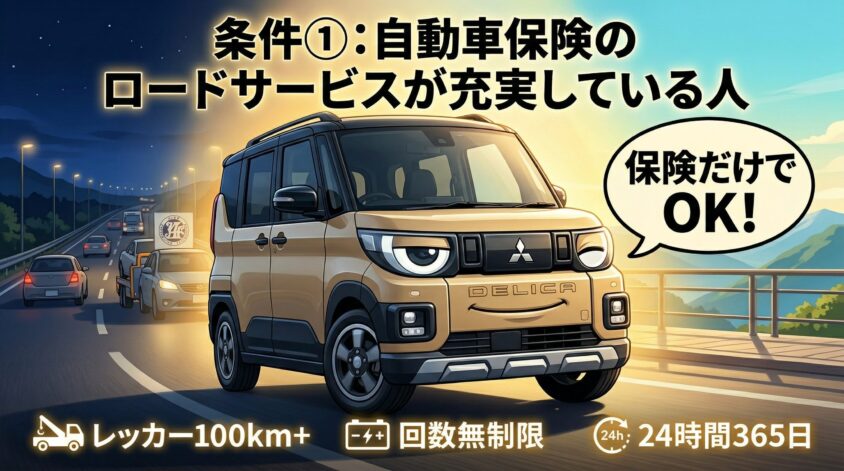 自動車保険のロードサービスが充実している人