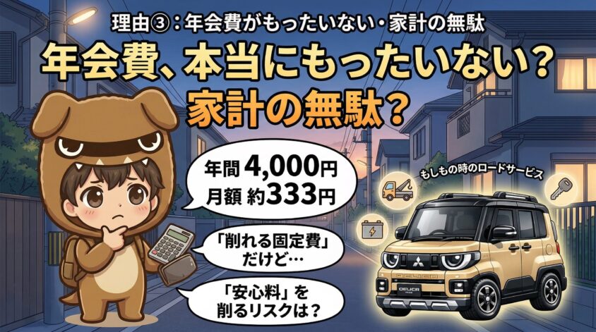 年会費がもったいない