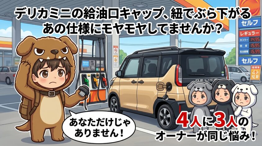 デリカミニの給油口キャップ