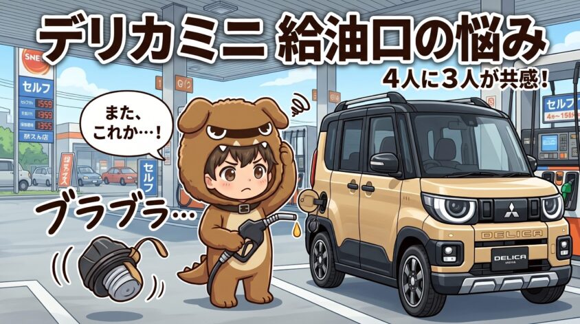 デリカミニ 給油口 キャップホルダー