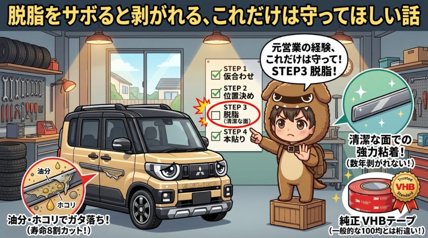 脱脂をサボると剥がれる、これだけは守ってほしい話