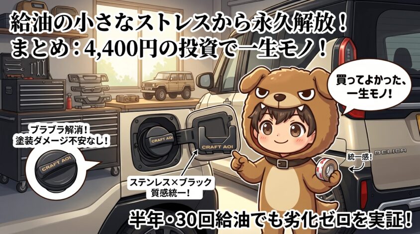 4,400円の投資で、給油の小さなストレスから永久に解放される