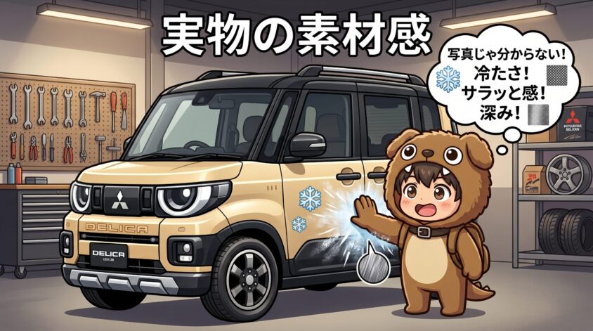 写真では伝わらない、実物の素材感
