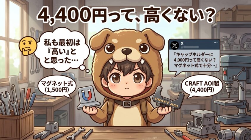 マグネット式1,500円との3倍差