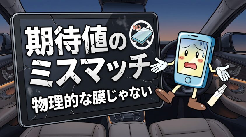 スマホまもる君を車に使う最大のデメリットは「フィルムのような保護ではない」こと
