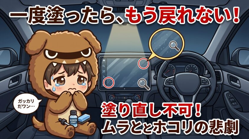 デメリット②：一度塗ると貼り直せない・塗りムラになりやすい