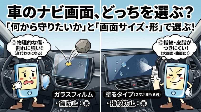 フィルムと塗るタイプ（スマホまもる君）はどう使い分ける？