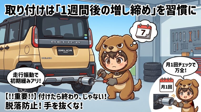 取り付け後は「1週間後の増し締め」を習慣に