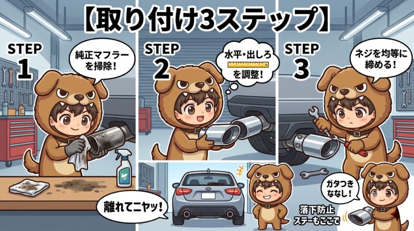 取り付け3ステップ
