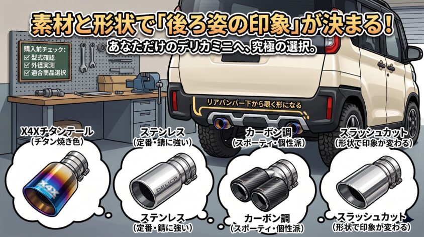 素材と形状で「後ろ姿の印象」が決まる