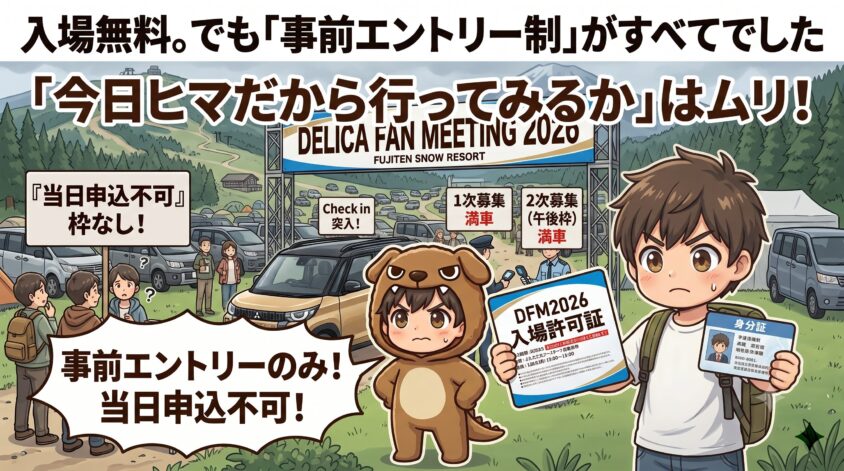 入場料は無料。でも「事前エントリー制」
