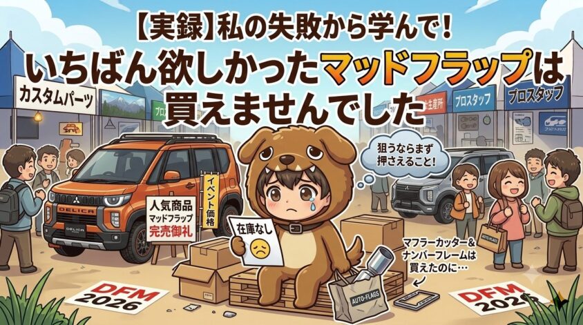 そして、いちばん欲しかったマッドフラップは買えませんでした