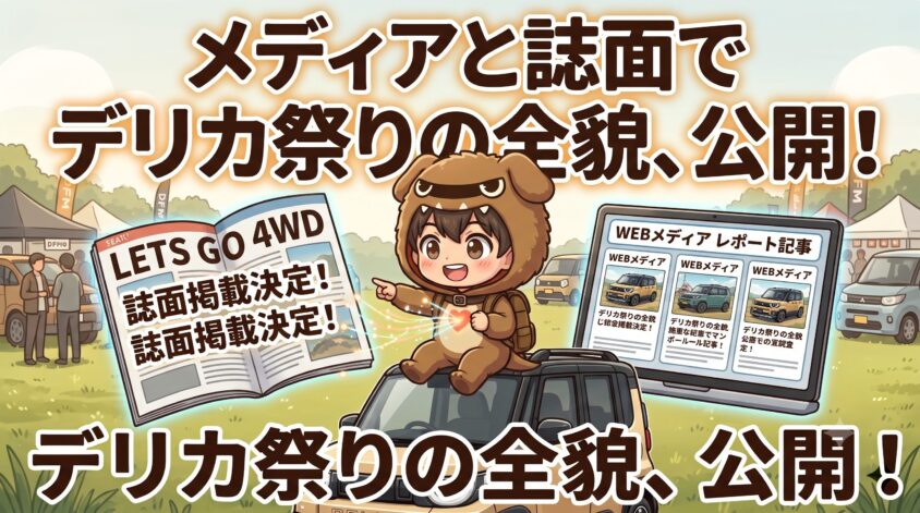 メディアのレポート記事と、主催の誌面