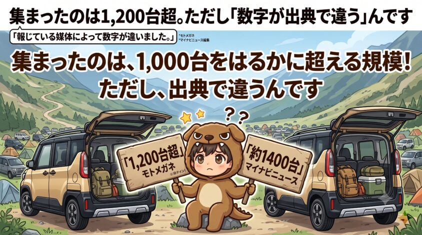 集まったのは1,200台超