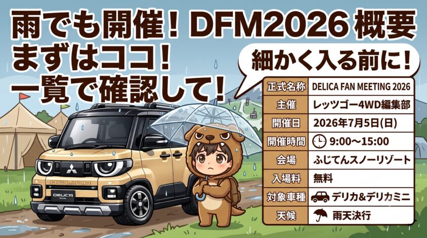 DFM2026の開催概要を一覧で確認