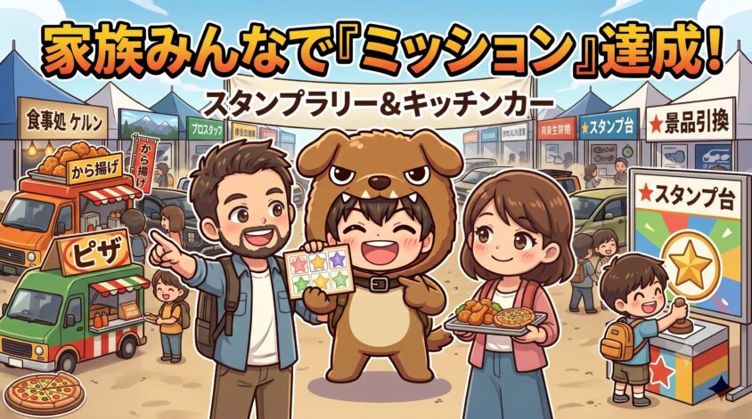 スタンプラリーとキッチンカー