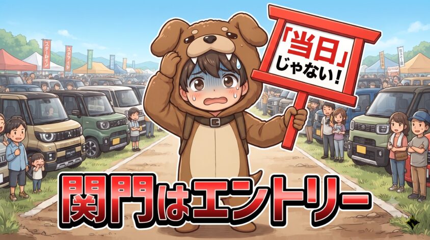 関門は当日じゃない。エントリーです