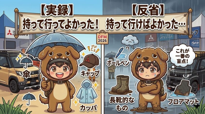 持って行ってよかったもの／持って行けばよかったもの