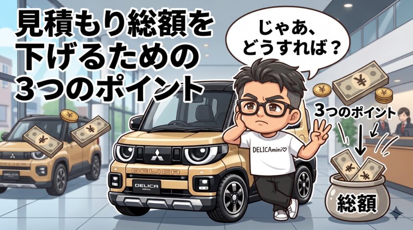 見積もり総額を下げるための3つのポイント