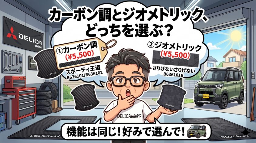 カーボン調とジオメトリック