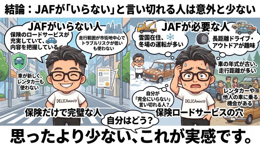 JAFが「いらない」と言い切れる人は意外と少ない