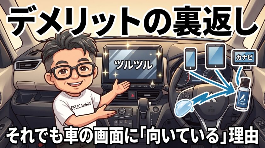 デメリットの裏返し:それでも車の画面に「向いている」理由