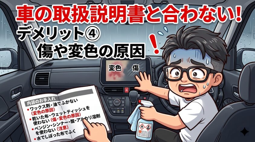 車の取扱説明書の手入れ方法と合わないことがある