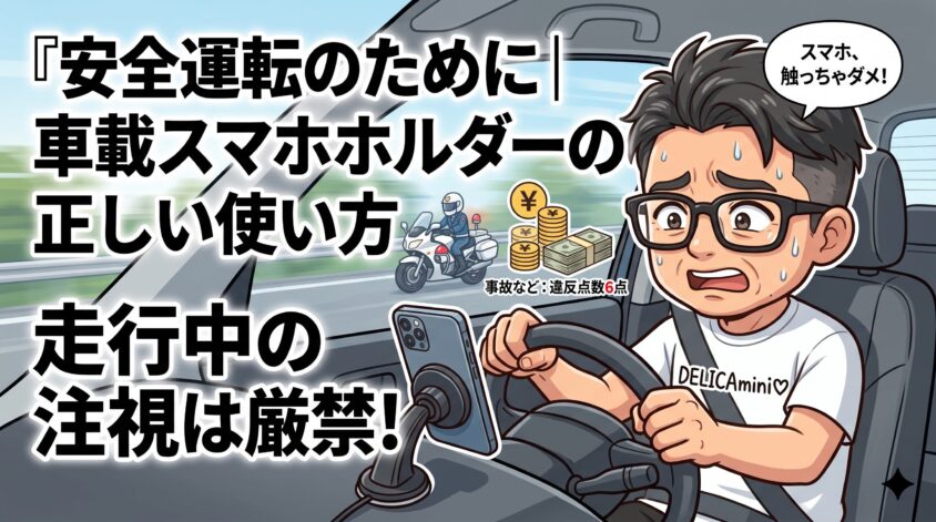 車載スマホホルダーの正しい使い方