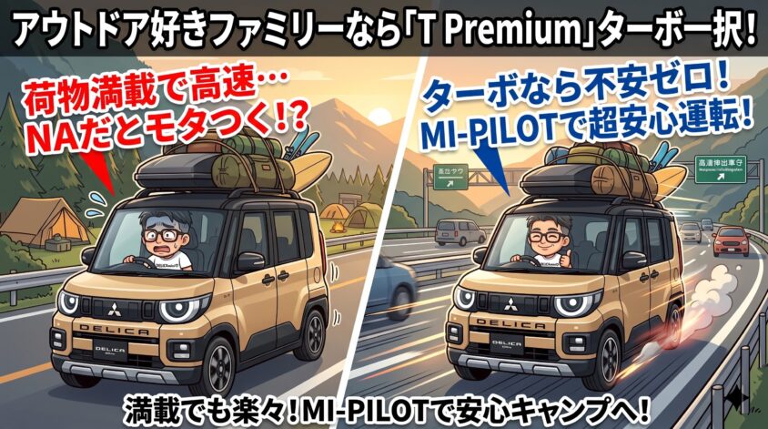 アウトドア好きのファミリーなら → T Premiumがおすすめ